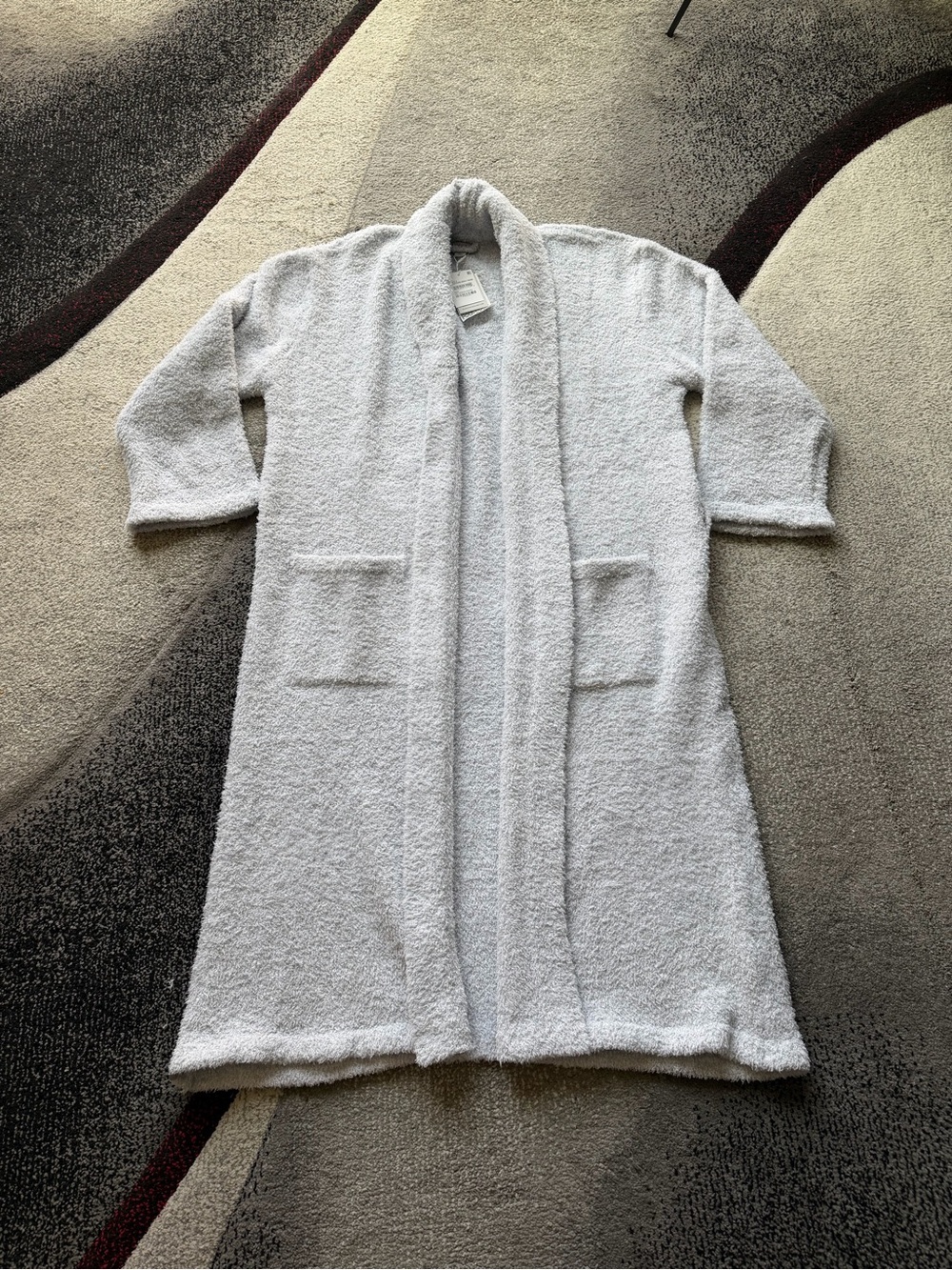 Barefoot Dreams Cozy Chic Ocean White Plush Robe